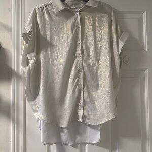 JODIFL Cream Button-Up Blouse
